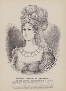 Coiffure hertogin van Angouleme (gravure)