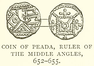 Munt van Peada, Heerser van de Midden-Angelen, 652-655 door English School