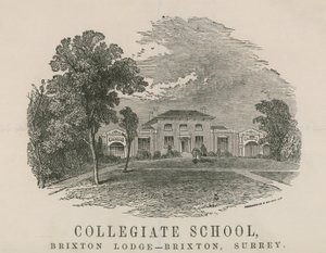 Collegiale School, Brixton Lodge, Brixton, Surrey door English School
