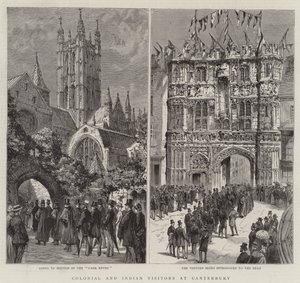 Koloniale en Indiase bezoekers in Canterbury door English School