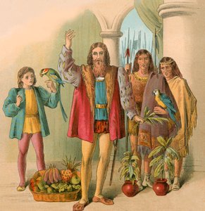 Columbus beschrijft de Nieuwe Wereld door English School