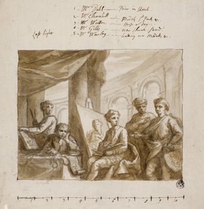 Gezelschap van schilders, c.1719