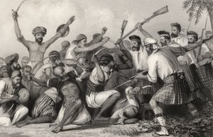 Conflict met de Ghazees voor Bareilly op 6 mei 1858, uit 