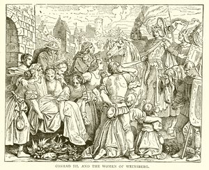 Conrad III en de vrouwen van Weinsberg door English School