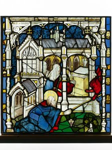 Geconserveerd paneel van het Grote Oostraam in York Minster: 