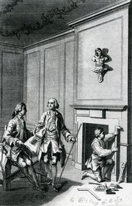 Constructie van een Schoorsteenmantel (gravure)