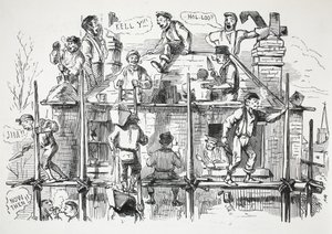 Bouwvakkers, illustratie uit Punch