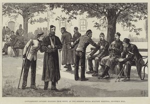 Herstellende cavaleriesoldaten uit Egypte, in het Herbert Royal Military Hospital, Shooter