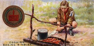 Kookvaardigheidsbadge voor Scouts - Bakken van een Twist, 1929 door English School