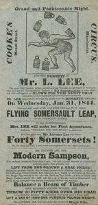 Cookes Circus, ten behoeve van Lavater Lee, 31 januari 1844 door English School