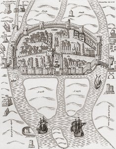 Cork, County Cork, Ierland in 1633, uit 