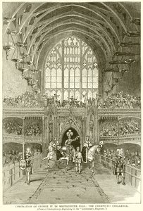 Kroning van George IV. in Westminster Hall: De Uitdaging van de Kampioen