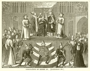 Kroning van Hendrik IV. (Harleian Ms) door English School
