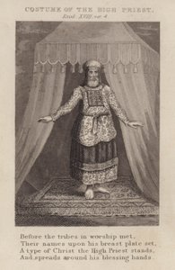 Kostuum van de Hogepriester, Exodus XVIII, vers 4 (gravure) door English School