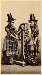 Kostuums van Wales: Spinning Jenny door English School