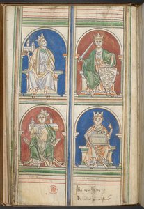 Vier koningen van Engeland: Hendrik II, Richard I, Jan en Hendrik III uit 