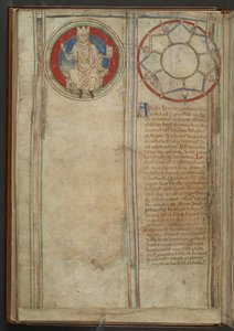Cotton MS Claudius D VI, f.5v: Beschrijving van de zeven koninkrijken van de Angelsaksische heptarchie, ca. 1255-59