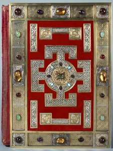 Cotton Nero D.IV Binding van de Lindisfarne-evangeliën, opnieuw gebonden in 1853
