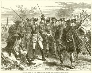 Raad gehouden door de graaf van Mar voor de Slag bij Sheriffmuir door English School