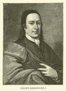 Graaf Zinzendorf (gravure) door English School