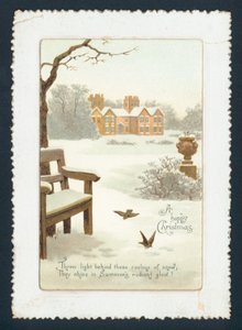 Landhuis in de sneeuw door English School