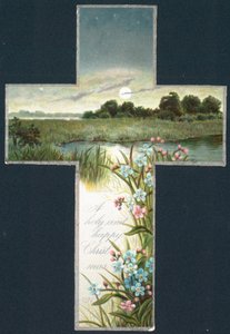 Plattelandsscène in kruis door English School