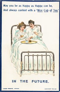 Koppel drinkt thee in bed door English School