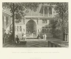 Hof van een Turks landhuis, Salahyeh, nabij Damascus, 1837