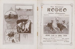 Omslag van het programma voor het eerste internationale Rodeo door English School