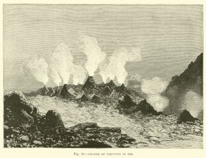 Krater van de Vesuvius in 1834 door English School