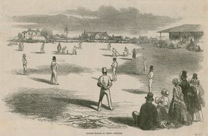 Cricketwedstrijd bij Lords Grounds door English School