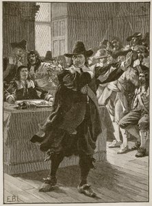 Cromwell spreekt het Lange Parlement voor de laatste keer toe, illustratie uit Cassells Illustrated History of England door English School