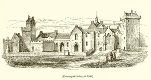 Abdij van Crossraguel in 1560 door English School