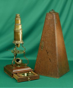 Culpeper Type Microscoop, Engels, 18e eeuw (messing)