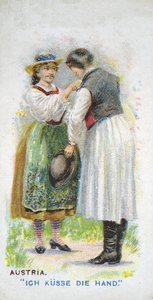 Gebruikelijke groet in Oostenrijk, 1907