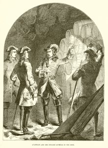 DAsfeldt en de Engelse officieren in de mijn door English School