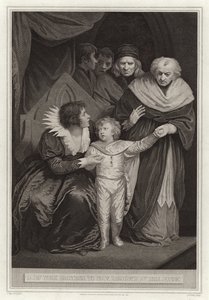 De Hertog van York, broer van Eduard V, overgedragen door de Koningin door English School