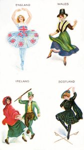 Dansers van de Britse Eilanden, sigarettenkaarten, 1915