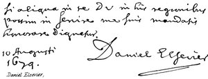 Daniel Elzevier door English School