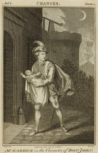David Garrick, acteur, in de rol van Don John door English School