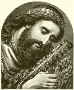 David de psalmist door English School