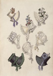 Daghoeden, modeplaat uit Ackermanns Repository of Arts
