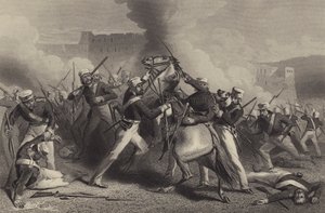 Dood van brigadegeneraal Adrian Hope bij de aanval op het Fort van Roodamow door English School