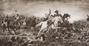 Dood van Gustavus Adolphus, illustratie uit 