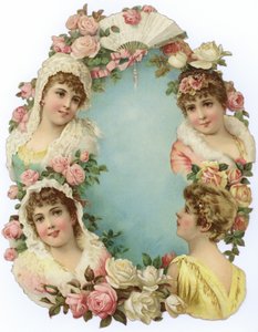 Decoratie met portretten van vrouwen