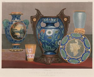 Decoratief aardewerk door M Rousseau, Parijs