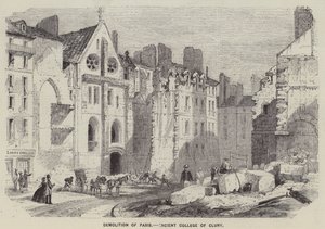Afbraak van Parijs, Oud college van Cluny (gravure)