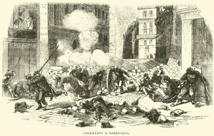 Een barricade verlaten, april 1871