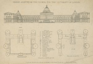 Ontwerp aangenomen door de raad voor de Universiteit van Londen door English School