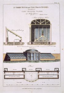 Ontwerp voor een Kas en twee Perzikhuisjes, 1806